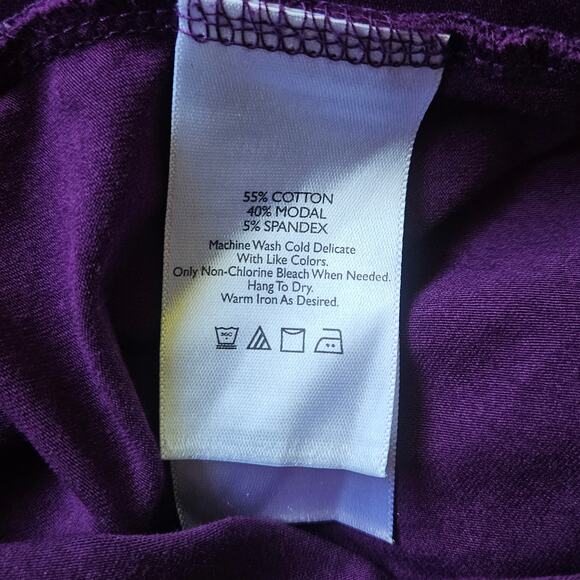 Eddie Bauer Maxi Dress Size M Purple Twist Front Sleeveless Cotton Comfy Summer - Picture 7 of 7